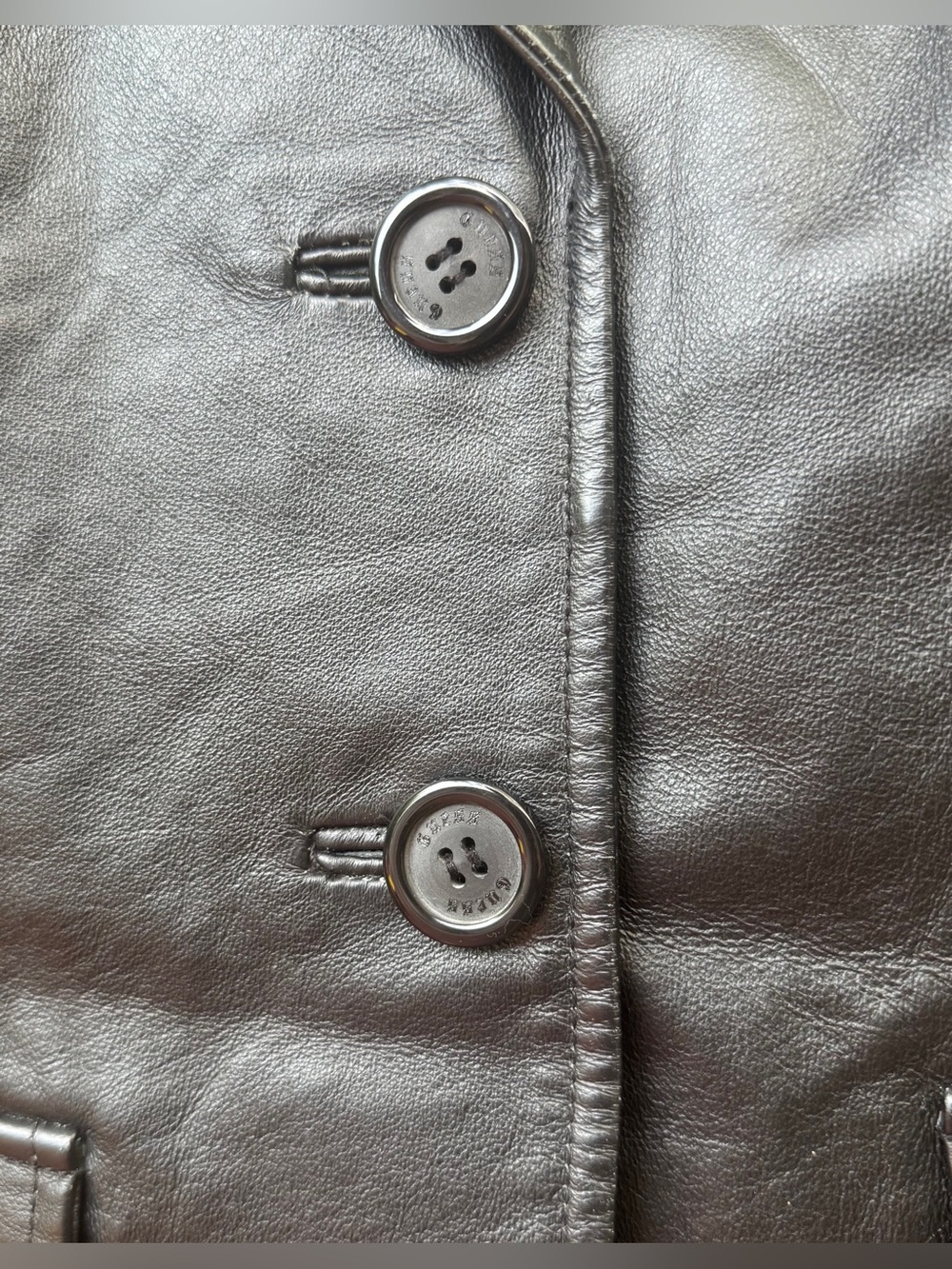GUESS Women's Black Leather Blazer Jacket - Picture 5 of 15